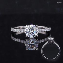 Cluster Rings IGI Certificate Lab Diamond 1ct 1 6 Women Engagement Wedding Ring Fine Jewellery Factory Sale Custom Jewellery
