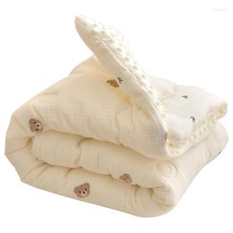 Blankets Pure Cotton Gauze Blanket Soft Touch Absorbent Durable Dual Sided Air Conditioned Rooms Breathable Stylish