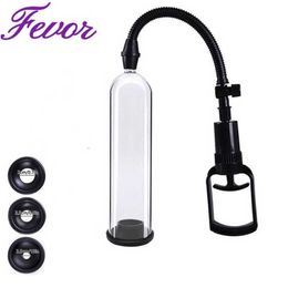 Massager 20.5cm Manual Penis Pump Male Enlarger for Men Vacuum Masturbation Penile Extender Adults