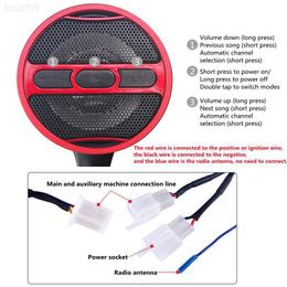 Portable Speakers 12V Motorcycle MP3 Wireless Bluetooth Waterproof Audio Metal Handlebar U Disk Play Radio Speaker 221105 L230822