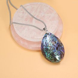 Pendant Necklaces Natural Abalone Shell Necklace Water Drop Mother Of Pearl Art Charms For Women Fashion Jewellery Party Gifts