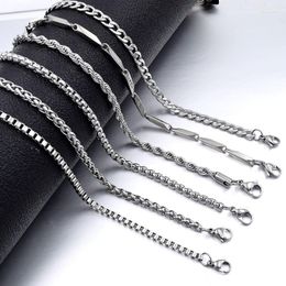 Chains Stainless Steel Men's Necklace Link Chain For Women Jewellery Girl 2023 Summer Beach Jewellery Part Gift