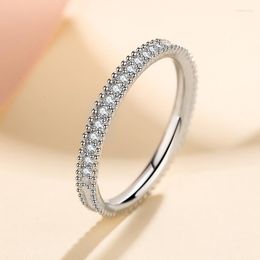 Cluster Rings 925 Sterling Silver Ring Pt950 Plated Brilliant Cut D Colour Moissanite Diamond Tail Elegant Jewellery For Women Girls Gift