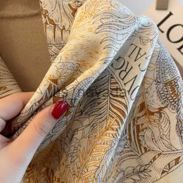 Scarves Scarves Luxury Women Square Silk Scarf with Gift Packed Wool Large Shawl Satin Printed Headscarf Neck Hair Wraps Designer Foulard 220922 J230822