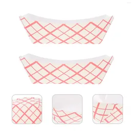 Disposable Dinnerware 50 Pcs Tray Party Boat Household Accessory Cardboard Convenient Dessert Paper Gathering Supply Multi-function