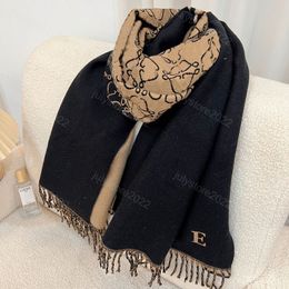 Winter Wool Scarf Designer Long Shawls Women Pink Cashmere Scarfs Tassels L Scarves Silk for Mens Soft Touch Warm Wraps Luxury Beanie Accessories 180*65cm