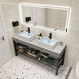 Bath Accessory Set Simple Public Restroom Bathroom Cabinet Double Basin Combination Sink Counter
