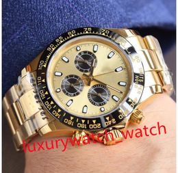 Super Version Watch 40mm Chronograph 116500 Black white BLUE Dial Cal.7750 Automatic Movement Sapphire glass waterproof Luminous Men's Watches Wristwatch