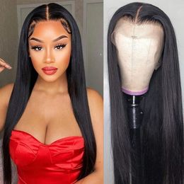 Synthetic Wigs Cosdelu 13x4 Lace Front Wig 30 40 Inch Brazilian Straight 13x6 Transparent Frontal Human Hair 180% For Black Women 230821
