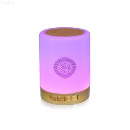 Speakers LED Lamp Wireless Quran Colorful Portable Home Adjustable Gift Speaker Touch Small Remote Control MP3 USBG230524 L230822