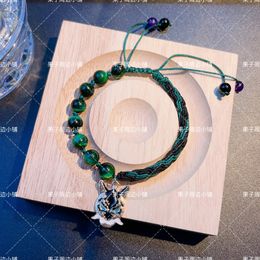 Charm Bracelets Anime Xiao Mask Women Bracelet Genshin Impact Woman Fashion Cosplay Weave Beaded Adjustable Chain Bangles Gift Armband 230821