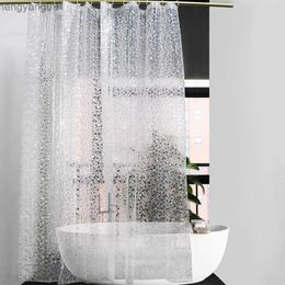 Shower Curtains Modern Shower Curtain 3D Mildew Proof Bathing Curtains With Waterproof Shower Screens Translucent Bathroom Home Decoration R230829