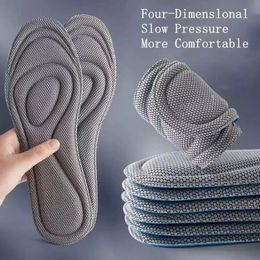 Shoe Parts Accessories 1 Pairs Memory Foam Insoles for Shoes Men Women Nano Antibacterial Massage Sport Insole Feet Orthopaedic Care Sole Pads 230821