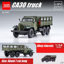 Diecast Model car JKM 1/64 Toy Model Military Trucks CA30 MV3 Vintage 20th Century Diecast Classic Model Car Vehicle Collection for Children Gifts 230821