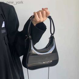 Totes Women's Bag 2023 Trend Transparent Summer PVC Jelly Bag Female Underarm Shoulder Messenger Crossbody Bags For Women Luxury Clear HKD230823