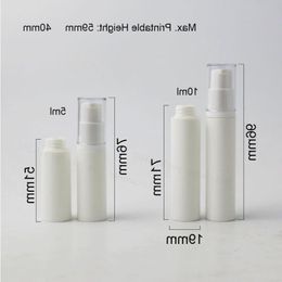 5ml 10ml Portable Empty Cosmetic Airless Pump Lotion Bottle 10ml 1/3oz Refillable Beauty Container and clear pump clear cap Ingom
