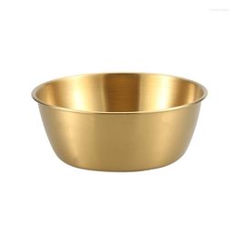 Bowls 304 Stainless Steel Rice Wine Bowl Golden With Handle Cooking Snack Western Restaurant Seasoning