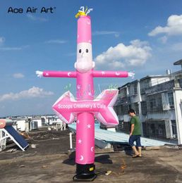 wholesale 3m 10ftH with blower Inflatable Air Dancers Sky Wind Wizard Dancer With Stars And Moons Eye Catcher Decoration For Ice Cream Concession Booth