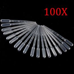 100Pcs 3ML Transparent Plastic Disposable Pipet Droppers Transfer Pipettes For Drop Shipping LL