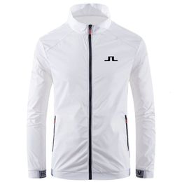 Men's Jackets Summer Men Sun Protection J Lindeberg Golf Jackets Fashion Casual Windbreaker Jacket Zipper Bomber Jacket Men Golf Wear 230822