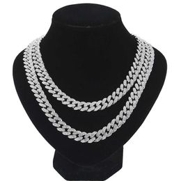 Designer Hip-hop Premium Cuban Necklace 13mm Full Diamonds Fashion Men and Women Colorless Necklace Cuban Chain