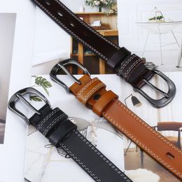 Belts 2.8cm Fashion Genuine Leather Women's Belt Alloy Pin Buckle Cowhide All-match Waist For Women Girly Trend Waistband