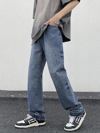 Men's Jeans Baggy Men Fashion Casual Straight Streetwear Loose Hip Hop Wide Legs Denim Pants Mens Trousers