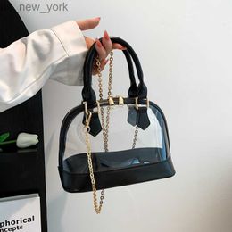 Totes Transparency Shoulder Bag Handbags PVC Beach Jelly Bag Designer Brands Crossbody Bags for Women 2023 Clear Purses Shell Bag HKD230822