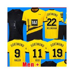 Yoga Outfit Dortmund Soccer Jerseys 22 23 24 Haller Football Shirt Reus Reyna Neongelb Bellingham Hummels Brandt Men Kids Kit Maillo Dhdlp