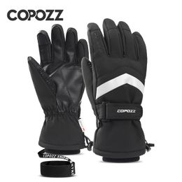 Sports Gloves COPOZZ Winter Ski Men Waterproof Warm Snowmobile Glove Thicken Thermal Snow With Touchscreen Function 230821