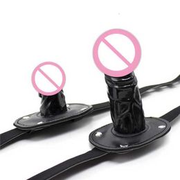 Massager Bdsm Blowjob Fetish Slave Dildo Mouth Gag Bondage Restraints Oral Plug Couples Flirting Adult Games Erotic Tools