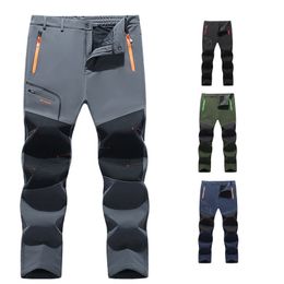 Men's Pants Outdoor Sports Winter Windproof Plus Velvet Travel Camping Skiing Mountaineering Combat Work 230821