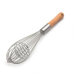 Egg Tools Wood Handle Manual Beaters Kitchen Hand Mixer Cooking Foamer Cook Blender Whisk Wire Beater Tool Lx1604 Drop Delivery Home G Dh6Me
