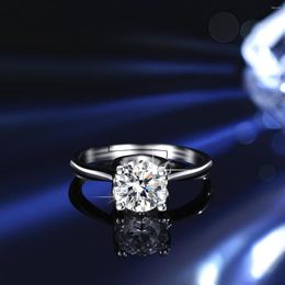 Cluster Rings High Quality Moissanite Diamond 925 Silver Engagement For Women
