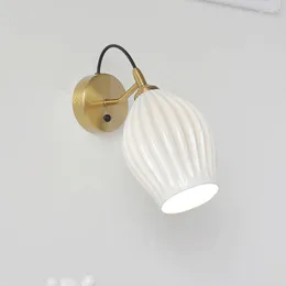 Wall Lamps Nordic Designer Light Modern Ceramic Living Room Study Sconce Background Corridor Bedroom Home Decoration Accessories Lamp