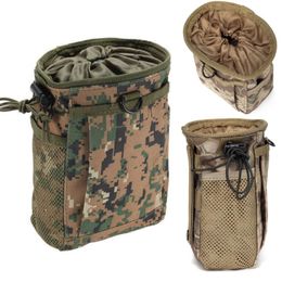 배낭 여행 팩 전술 덤프 드롭 파우치 잡지 군용 사냥 에어 소프트 건 액세서리 Sundries Protable Molle Recoving Ammo Bag 230821