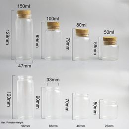 Storage Bottles 200 X 50ML 80ML 100ML150ML Larger Empty Glass Wishing Bottle For Wedding Decoration 5OZ Gig Display Container