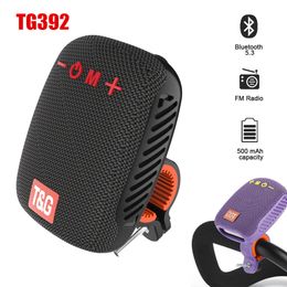 Portable Speakers TG392 Bluetooth Speaker Wireless Mini Bass Column FM Radio Soundbar Boombox Music Play Loudspeaker For Riding Cycling 230821