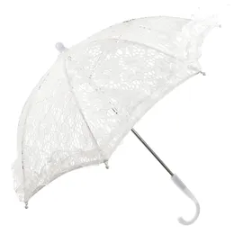 Umbrellas Parasol Umbrella Vintage White Wedding Decor Pograph Baby Sun Shade Lace Take A Bath