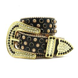 Rhinestone Belt for Men and Women, New High-end Hip-hop Niche Punk Dark Pants Belt