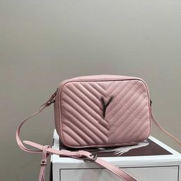 Y2k camera bag luxurys handbags cross body pink designer bags women square shoulder bag Classic Caviar Tassels Crossbody Purse Handbag 230822