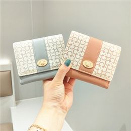 Frauenbaus luxuriöser Leder Multicolor Kurzerbringungskartenhalter Halter einzelner klassischer Taschendesigner Brieftaschen Kurzer Geldbeutel