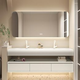 Decorative Plates Bathroom Cabinet Combination Corian Skin Feeling Whole Washbin Simple Oak Wash Basin Double