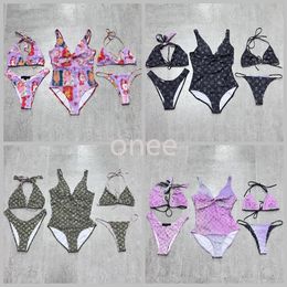 2023 Beach Designer Swimsuit Sexy Bikini Pool Party One-piece Fashion Double-sided Print Two-wear Swimsuit