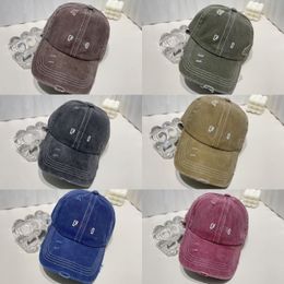Vintage Denim Baseball Cap Classic Washed Fashion Couple Duck Tongue Cap Letter Embroidery Canvas Outdoor Casual Bob Hat