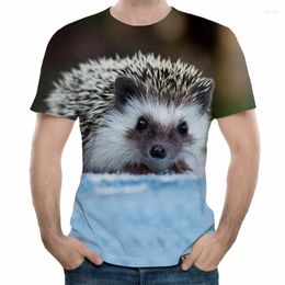 Men's T Shirts Funny Cute Hedgehog T-Shirts 3D Print Streetwear Men Women Casual Fashion Oversized Short Sleeve Shirt Kids Tees Tops