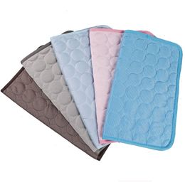 kennels pens Pet Dog Mat Cooling Summer Pad Mat For Dogs Cat Blanket Sofa Breathable Dog Bed Summer Washable For Small Medium Large Dogs Car 230821