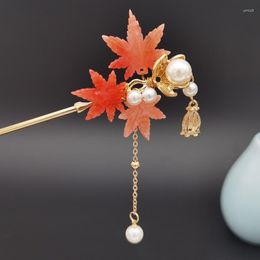 Hair Clips Hairpin Chinese Stick Pearl Tassel Bun Jewellery Vintage Girls Hanfu Cosplay Clasp Chopstick Retro Tiara