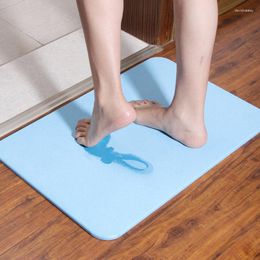 Bath Mats Diatomite Earth Mat Drying Fast Absorbent Quick-drying Foot Pad Washable Rug Toilet Floor Shower Easy Cle