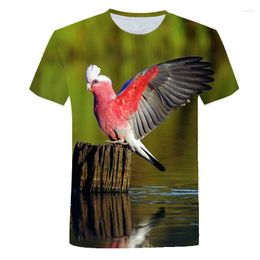 Men's T Shirts Parrot Printed Tshirt Hip Hop Tee Bird Animal 3D Unisex T-shirt Cool Street Oversized 5XL Shirt Casual Tops Clothing